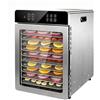 TYVANDE Essiccatore per Alimenti professionale 800W in Acciaio Inox, 10 Vassoi in Acciaio Inox, Grande Capacità, Display LED, Timer 24H, Temperatura Regolabile 30℃ - 90℃, per Carne, Frutta, Verdure(10 tray)