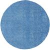 KARAT - Tappetino da bagno antimuffa - rettangolare e rotondo - retro antiscivolo - Flora morbida e poeta (Ø 95 cm, blu chiaro