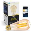Aigostar Lampadine Alexa E27 WiFi Edison Lampadina Vintage 6W 806ML Lampadine Smart Retrò Dimmerabile 2700K-6500K, Controllo Remoto tramite APP, Compatibile Con Alexa, Google Home, Oro 1 pezzi