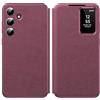 Nshkeji Custodia Smart View per Samsung Galaxy S24 FE 5G [Smart View] Cover Galaxy S24 FE 5G Clear View Flip Pelle in Libro Portafoglio Flip, Carta Fessura, Wallet per Samsung S24 FE Custodie S View