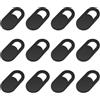 WeddHuis 12 Pezzi Copri Webcam per Telefono, Tablet, Laptop, Webcam e Fotocamera Portatile, Protezione della Privacy (Nero)