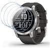 ZhuoFan 4 Pezzi Pellicola Protettiva vetro Temperato per Garmin Fenix 7 47mm, HD Chiaro AntiGraffio Alta Risoluzione Pellicola Protettiva per Garmin Fenix 7 47mm Protezione Pellicola