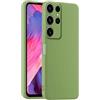 HULLIN Custodia per Telefono in Silicone Colorato, Adatta per Samsung Galaxy S23 Ultra (6.8) - Verde Matcha