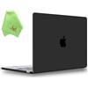 UESWILL Compatibile con MacBook Air 13 M5 M4 M3 M2 Custodia 2022-2026 Modello A3449 A3240 A3113 A2681 Mac Air 13.6 Custodia rigida opaca + panno in microfibra, nero