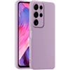 HULLIN Custodia per Telefono in Silicone Colorato, Adatta per Samsung Galaxy S24 Ultra (6.8) - Erba Viola