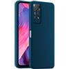HULLIN Custodia per Telefono in Silicone Colorato, Adatta per Redmi Note 11 Pro (4G) / 11 Pro 5G / 12 Pro (4G) / 11E Pro (6.67) - Blu zaffiro