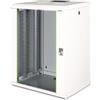 DIGITUS Armadio di rete - Rack da 19 pollici - 16U - 600 mm x 450 mm (LxP) - Profondità utile 370 mm - Montaggio a parete - Portata 100 kg - Porta in vetro di sicurezza - IP20 - Serie Unique - Grigio