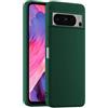 HULLIN Custodia per Telefono in Silicone Colorato, Adatta per Google Pixel 8 Pro (6.7) - Verde scuro
