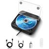 Adirigo Lettore CD per auto con silicone anti-shock, cavo di prolunga USB, lettore CD per auto, lettore musicale con porta USB per laptop, desktop