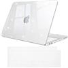 FINTIE Cover Compatibile con MacBook Neo 13 Pollici A3404 (A18 Pro Chip, 2026) - Ultra Sottile Trasparente Custodia Rigida Protettivo Guscio Rigido Case + Copritastiera, Trasparente Glitter