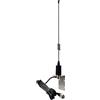 HYSHIKRA VHF - Antenna per barca, 156-163 Mhz, con cavo coassiale RG58 da 5 m e staffa parafango a forma di L, per radio mobile nave, yacht (nero)