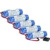 vhbw 5x batteria sostituisce Toshiba ER6V, 479348-1 per controlli industriali (2000mAh, 3,6V, Li-MnO2)