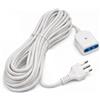 MF artSHOP Prolunga Elettrica 15 Metri 16A Bipasso con Spina Italiana Cavo Flessibile e Resistente Extension Cable Extra Lungo per Casa Ufficio Professionale Bianco