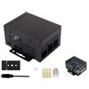 UeeKKoo Custodia in metallo per Raspberry Pi 5, supporto per aggiungere Pi 5 Active Cooler & Pi5 POE HAT & PCIe a M.2 HAT+ e PCIe a M.2 Board La maggior parte dei cappelli/moduli e accessori per Pi 5