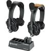 HollyView Hollyland Solidcom SE 2.4G Wireless Intercom Headset System Full Duplex 2 User ENC Noise Cancellation 350 m Team Communication with PTT Mute Single Ear Headset for TV Film Production Drone (SE-2S)