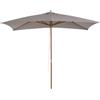 Ombrellone Da Giardino 2x3 M Impermeabile, In Legno Con Copertura Rimovibile In Poliestere, Grigio