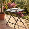 MIlani Home ABELUS - tavolo da giardino quadrato pieghevole salvaspazio in alluminio