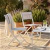 MIlani Home GAJA - sedia da giardino in alluminio e textilene pieghevole salvaspazio