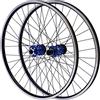 Cuisaincraty Coppia di Ruote MTB 27,5 Pollici in Alluminio con Freno a Disco, Ruota per Bici da Montagna 27,5 Doppia Parete con Mozzo Blu per All Mountain Enduro, 4 Cuscinetti Impermeabili 100 135mm