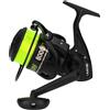 ALCEDO ITALIAN PRIDE Alcedo Black Surf 8000 FD Mulinello da Surfcasting Già Imbobinato con Filo Giallo Fluorescente, 2 Cuscinetti, Archetto Rinforzato, Ideale per Pesca dalla Spiaggia