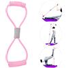 AMONIDA Corda da Tirare a Forma di 8, Fasce Elastiche di Resistenza per Espansore Toracico da 2 Pezzi per Allenamento Muscolare Yoga Pilates con Manici in TPE NBR in Viola Blu Rosa (Corda di