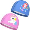 HYFZOD 2 Pezzi cuffia piscina bambina, cuffie da bagno in PU elastiche per capelli lunghi, adatte a 6-14 anni per nuoto e scuola