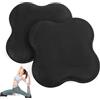 WOONEKY 2 Cuscinetti per Ginocchia Yoga in Eva Nero Supporto Confortevole per Ufficio e Auto Tappetino Multifunzionale dal Design Unico