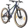 BIKESTAR Hardtail Mountain Bike in alluminio, freni a disco, 26 | Bicicletta MTB telaio 16 cambio Shimano a 21 velocità, sospensioni | Verde Rosso