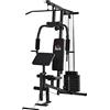 DecHome - Stazione Fitness Multifunzione Acciaio 148x108x207cm Nero