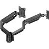 Techly Supporto monitor Techly Braccio da parete per monitor doppio 13-32" max 9kg Nero