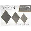 Gicos Set 3 specchi Forma rombo Cornice in Metallo Colore Oro con Catenella CLA-756207