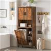 ELUCHANG Mobile Portabiancheria per Bagno,Mobiletto Bagno,63x30x162cm