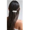 Prosy Vintage Piccolo Sovrapposizione Diamante Hairpin Metallo Geometria Pitted Barrette Capelli Fermaglio Accessori Capelli Clip per Capelli per Donne e Ragazze (Argento)