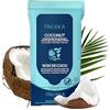 PACIFICA Salviette deodorante per ascelle, latte di cocco e olio essenziale, per donne, 30 salviettine bianche (confezione da 1)