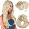 Moresoo Extension Capelli Veri Microring #60 Remy 50cm 50g 50 Ciocche | Effetto Sfumato, Fibra Pregiata, Acconciatura Moderna, Lucentezza Estrema, Stile Unico, Tocco Vellutato, Glamour