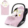 lionelo TRAVEL SWADDLE BLANKET Coperta Pesante per Bebé 90x90 cm 100% Cotone Compatibile con Seggiolino Auto, Ovetto e Passeggino, Copertina Morbida per Tutto l'Anno, Chiusura