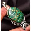 Fatto a mano Ciondolo gioiello fatto a mano in argento sterling 925 malachite rame 2,10"