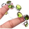 Fatto a mano Bracciale gioiello in argento sterling 925 con ciondolo peridoto 7-8"