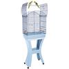 IMAC 13555, Calla per uccelli con supporto e ruote, Blu