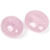 Orientrea 2 pezzi di pietra di quarzo rosa, quarzo rosa pietra di palma, pietra chakra e guarigione, pietra lucidata, 100% naturale e artigianale