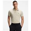 BOSS GREEN Boss Polo Paddy in piqué di cotone Light Beige Uomo