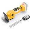 Roadtime Tagliasiepi e cesoie per erba a batteria 2 in 1, Forbici elettriche 60° regolabili compatibile con Dewalt 20V batteria, Tagliabordi con 2 lame per tagliare arbusti ed erba (senza batteria)
