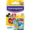 Beiersdorf Hansaplast DISNEY Cerotti bambini con Mickey Mouse e Minnie Mouse, Cerotti impermeabili delicati sulla pelle e facili da rimuovere, 1 confezione da 20 cerotti in 2 formati