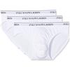 POLO RALPH LAUREN Three Low Rise Brief Pacco da Tre Slip Bianco (M)