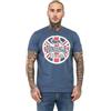Lonsdale Lunklet T-Shrit, Blu Navy/Ecru/Rosso, S Uomo