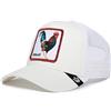 Goorin Bros., The Farm, Cappello trucker unisex, regolabile, in mesh, bianco (modello El gallo), taglia unica, con scritta in spagnolo, Taglia unica