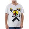 Shuanghao T-Shirt Moda Morbido Largo Comodo Cotone Sportiva per Uomo Donna Adulti Halloween Natale Carnevale Concerto Festa Ballo Cosplay OLODUM Role Play Dance Retro Magliette T-Shirt Bianco M