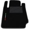 Somer Car Tappetino Auto SOLO LATO GUIDA 1pz compatibile con Nissan Micra 2003-2011 | 1 tappeto su misura in moquette, bandiera Italia