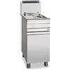 DEXION Friggitrice professionale a gas con 1 vasca da litri 17.5 - Cm 37.5 x 75 x 110 h