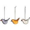 Iittala Set di 3 mini uccelli in vetro soffiato, colori assortiti, altezza: 4,8 cm, larghezza: 7,3 cm, 1068675